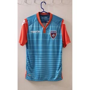 Macron Miami FC 2016 Home Jersey Mens Small Blue Orange Soccer Shirt 58079050